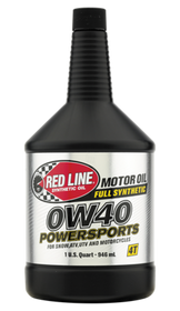 Red Line 0W40 Motor Oil Quart (For Four-Stroke Dirt Bikes/ ATVs/) - Case of 12