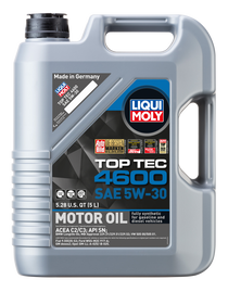 LIQUI MOLY 5L Top Tec 4600 Motor Oil 5W30 - Case of 4