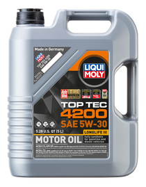 LIQUI MOLY 5L Top Tec 4200 Motor Oil 5W30 - Case of 4