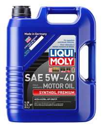 LIQUI MOLY 5L Synthoil Premium Motor Oil SAE 5W40 - Case of 4