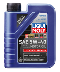 LIQUI MOLY 1L Synthoil Premium Motor Oil SAE 5W40 - Case of 12