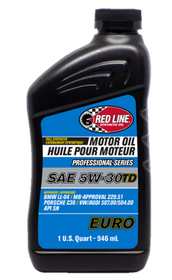 Red Line Professional Series Euro 5W30 TD Motor Oil - Quart - Case of 12