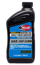 Red Line Professional Series Euro 5W30 TD Motor Oil - Quart - Case of 12