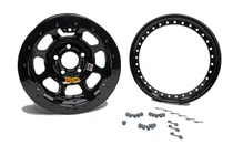 Aero Race Wheels - 15x10 | 3in Backspacing | 5x4.75 BP | Black Beadlock Drag Wheel - 53-Series - 53-104730B