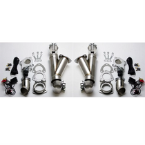 Granatelli 2.5in Aluminized Mild Steel Electronic Dual Exhaust Cutout System w/Slip Fit & Band Clamp