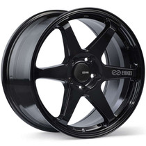 Enkei T6R 17x9 40mm Offset 5x114.3 Bolt Pattern 72.6 Bore Gloss Black Racing Wheel - 539-790-6540BK