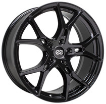 Enkei Vulcan 18X8.0 45mm Offset 5x114.3 Bolt 72.6mm Bore Gloss Black Racing Wheel - 517-880-6545BK