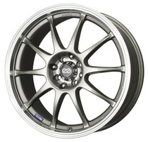 Enkei J10 16x7 5x112/114.3 38mm Offset 72.62mm Bore Dia Silver w/ Machined Lip Racing Wheel - 409-670-26SP