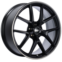 BBS CI-R 19x9 5x112 ET42 Satin Black Polished Rim Protector Wheel -82mm PFS/Clip Required - CI2201BPO