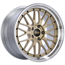BBS LM 18x9.5 5x114.3 ET38 Gold Center Diamond Cut Lip Wheel -82mm PFS Req - LM115GPK