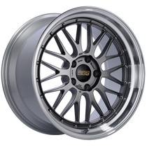 BBS LM 19x8.5 5x112 ET32 Diamond Black Center Diamond Cut Lip Wheel -82mm PFS/Clip Required - LM269DBPK