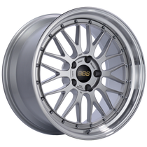 BBS LM 19x9.5 5x120 ET48 Diamond Silver Center Diamond Cut Lip Wheel -82mm PFS/Clip Required - LM259DSPK