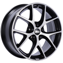 BBS SR 18x8 5x112 ET30 Satin Black Diamond Cut Face Wheel -82mm PFS/Clip Required - SR041VGPK