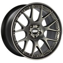 BBS CH-RII 22x10.5 5x112 ET20 Satin Platinum Center Black Lip SS Rim Protector Wheel - 82mm PFS Req. - CH7202PBPO