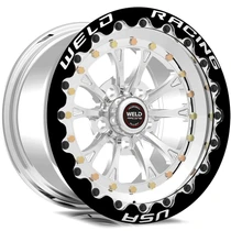 WELD Racing Vitesse 15x10 Polished Black Single Beadlock MT Drag Wheel - 794P510264F