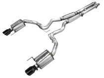 AWE 2024-2025 Ford Mustang GT Fastback S650 RWD Touring Catback Exhaust w/ Dual Diamond Black Tips - 3015-33650