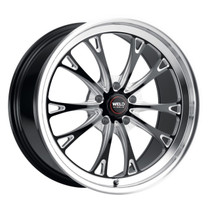 WELD Belmont Street Gloss Black Wheel with Milled Spokes 20x10.5 | 5x4.75 BC (5x120.65) | +13 Offset | 6.25 Backspacing - S11300563625 for 1960s / 1970s GM Fitment (Camaro, Chevelle, Firebird)