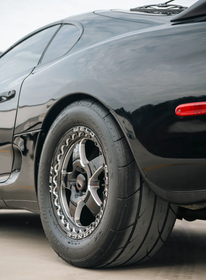 1994 Toyota Supra Twin Turbo done right.

Front: WELD Ventura Street
18x9 +29 | Toyo R888 265/35R18

Rear: WELD Ventura Beadlock
17x10 +49 | Mickey Thompson ET Street SS 305/45R17