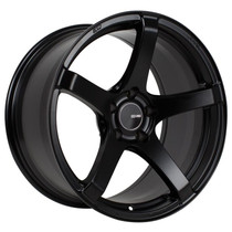 Enkei Kojin 17x8 45mm Offset 5x114.3 Bolt Pattern 72.6mm Bore Dia Matte Black Racing Wheel - 476-780-6545BK