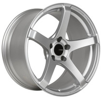 Enkei Kojin 18x8.5 35mm Offset 5x120 Bolt Pattern 72.6mm Bore Dia Matte Silver Racing Wheel - 476-885-1235SP