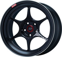 Enkei PF06 18x8in 5x114.3 BP 45mm Offset 75mm Bore Black Machined Racing Wheel - 545-880-6545BKM