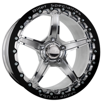 Billet Specialties Street Lite 17x10 | 5x120 BC | 6.95in BS Single BeadLock Polished Drag Wheel | Gen 5/6  Camaro / C8 Corvette Stingray & Base / Gen 3 CTS-V - DPS3710BV1269