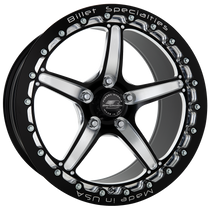 Billet Specialties Street Lite 17x10 | 5x120 BC | 6.95in BS Single BeadLock Black Drag Wheel | Gen 5/6  Camaro / C8 Corvette Stingray & Base / Gen 3 CTS-V - BDPS3710BV1269
