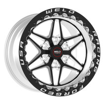 Weld Racing RT-S S81 HD Forged Aluminum 15x10 | 6x135 BP | +50 Offset | 7.5in. Backspacing - Black Center Drag Wheel (Medium Pad) - Black Single Beadlock - 81MB-F1501510F for 2004, 2005, 2006, 2007, 2008, 2009, 2010, 2011, 2012, 2013, 2014, 2015, 2016, 2017, 2018, 2019, 2020, 2021, 2022, 2023, 2024, 2025, 2026 Ford F-150