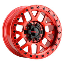 WELD Cinch Beadlock W905 Candy Red Wheel / Milled Inner Spokes / Candy Red Beadlock Ring | 17x9 | F-150 / Raptor (GEN1, GEN2, GEN3) | 6x135 BC | -12 Offset | 4.50 Backspacing - W90579098450 for 2010-2014 Ford Raptor SVT, 2017-2026 Raptor EcoBoost, 2023-2026 Ford Raptor R, 2009-2026 Ford F-150, 2010-2026 Ford Expedition
