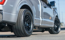 Forgestar F14 Drag Pack Satin Black Wheel 17x9.5 | 6x135 - F-150 | +25 Offset | 6.23 Backspacing - F27279589P25 for 2004, 2005, 2006, 2007, 2008, 2009, 2010, 2011, 2012, 2013, 2014, 2015, 2016, 2017, 2018, 2019, 2020, 2021, 2022, 2023, 2024, 2025, 2026 Ford F-150 (5.0L Coyote, EcoBoost, 4.6L V8, 5.4L V8, Supercharged / Turbocharged Applications)