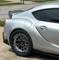 WELD Solana Beadlock Drag Gloss Black Wheel with Milled Spokes 17x10 | 5x112 BC | +40 Offset | 7.10 Backspacing - S91070045P40 for Toyota Supra J29 MKV 2020-2024, Mercedes E-Class W211 2003-2009, Mercedes E-Class W212 2010-2016, Mercedes-Benz E-Class (W213) 2017-2021, BMW 3 Series / M340 / 330 G20 Sedan 2019-2024