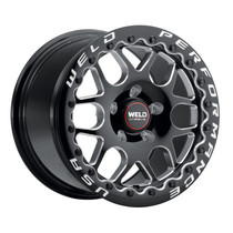 WELD Solana Beadlock Drag Gloss Black Wheel with Milled Spokes 15x10 | 5x114.3 BC (5x4.5) | +25 Offset | 6.48 Backspacing - S910B0067P25 for Nissan 370Z (Z34) 2009-2020, Nissan 350Z (Z33) 2002-2008, Mustang FoxBody 1979-1993, 1994-2004 Mustang V6 1994-2004 Mustang GT, 1994-2004 Mustang Mach 1, 1994-2004 Mustang Cobra / Bullitt