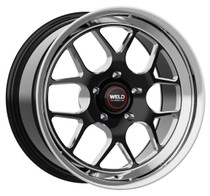 WELD Solana Drag Gloss Black Wheel with Milled Spokes 18x10 | 5x115 BC | +30 Offset | 6.70 Backspacing - S16080071P30 for Challenger 2009-2023, Charger 2006-2010, Charger 2012-2023, Chrysler 300 2012-2023, Magnum 2005-2009, Charger & Challenger Hellcat Standard Body 2015-2023