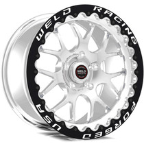 Weld Racing RT-S S77 HD Forged 17x10 / 6x135 BP / 6.2in. BS  Polished Drag Wheel (Low Pad) - Black Single Beadlock #77LP7100Y62F for 2004-2025 Ford F-150