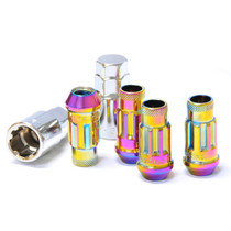 Wheel Mate Muteki SR48 Open End Locking Lug Nut Set of 4 - Neon 12x1.25 48mm