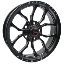 Race Star 64 Pro Forged Wicked 17×3.5 Lug Mount | 5x4.75BC GM | 2.25BS  | Satin Black Anodized/Machined Wheel - 64-73547202B
