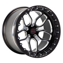 Billet Specialties Win Lite 17x11 | 5x115 BC | 6.125in BS Single BeadLock 2-Piece Black Drag Wheel | Widebody Hellcat / SCAT Pack / Demon 170 - BRSB2271HM9061