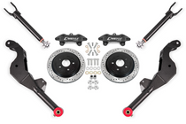 BMR 2008-2009 Pontiac G8 / 2014-2017 Chevrolet SS 15in Carlyle Racing Conversion Kit - Drilled & Slotted Rotors & Black Calipers + Rear Suspension Kit - DRP302H