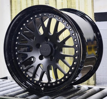 CCW Classic Matte Black Wheels / Gloss Black Lip / Solid Color Center Cap (Full Set) 18x10 / 18x12 / 5x120.65 (5x4.75) BP / C6 & C7 Corvette Z06 | Grand Sport (2006-2019)