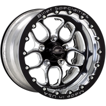 Billet Specialties Win Lite 15x10 | 5x4.5 BC | 6.50in BS | +25 Offset Single BeadLock Black Drag Wheel - BRSB22510L6565 for Nissan 370Z (Z34) 2009-2020, Nissan 350Z (Z33) 2002-2008, Mustang FoxBody 1979-1993, 1994-2004 Mustang V6 1994-2004 Mustang GT, 1994-2004 Mustang Mach 1, 1994-2004 Mustang Cobra / Bullitt