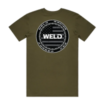 WELD Racing Beadlock American Flag Army Green Tee (T-Shirt) - AW63924 available at DragRacingWheels.com