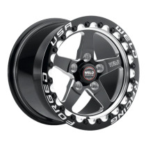 Weld Racing Forged SM71 15x10 / 5x115 BP / 6.5in. BS Gloss Black Milled Drag Wheel (High Pad) - Black Single Beadlock MT - RS071I8B00P02571P0250MC0 for 2009-2023 Challenger RT / SCAT / SRT, 2006-2023 Charger RT / SCAT / SRT, 2012-2023 Chrysler 300 SRT8 / SRT, 2005-2009 Magnum SRT8, 2015-2023 Charger & Challenger Hellcat Narrow (including Redeye)
