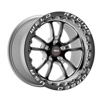 Weld Racing RT-S S70 17x11 / 5x4.75 BP / 7.7in. BS Gloss Black Milled Drag Wheel (High Pad) - Black Single Beadlock MT - 70HB7110B77F