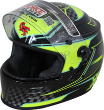 G-FORCE Revo Graphics Full Face Helmet with Snell Certification, Yellow/ Black product photo
