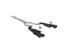 MBRP 2024-2025 Ford Mustang 5.0L Blk Alum. 3in Race Series Cat-Back Exhaust - Quad Blk Tips (Valve Delete) - S7282BLK
