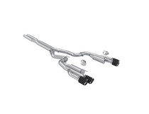 MBRP 2024-2025 Ford Mustang 5.0L T304 3in Race Series Cat-Back Exhaust - Quad Carbon Fiber Tips (Valve Delete) - S72823CF