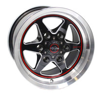 Race Star 93 Truck Star 15x10 / 6x5.50 BC / 6.63 BS / 28 Offset / 78.10 Bore / Black/Machined Wheel - 93-510853BM
