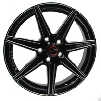 Race Star 72 ValStar 15x3.75 / 5x4.50BC / 1.75BS / 3.072in CB / Black w/Machined Accents Wheel - 72-53745172B