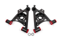 BMR 79-93 Fox Mustang Non-Adj Lower A-Arms Standard Ball Joint Spring Pocket - Black Hammertone - bmrAA034H