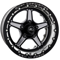 Shop for the best deals on the Billet Specialties Street Lite | Black Double Beadlock Wheel | 15x15 | 6.50in BS | 5x4.5 (5x114.3) - BRDB23515L6565 from DragRacingWheels.com.
